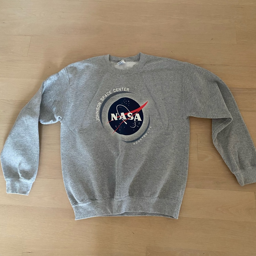 NASA sweatshirt.
